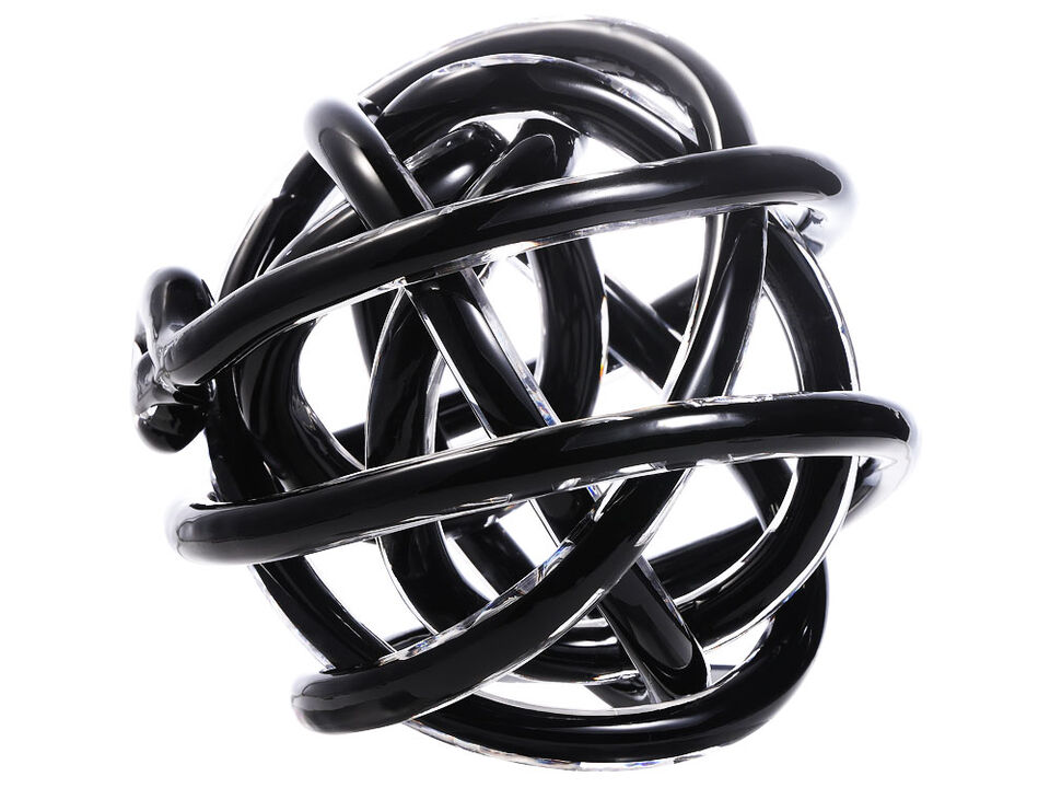 Hand Blown Infinity Knot Sommerso Art Orbit Glass Ball