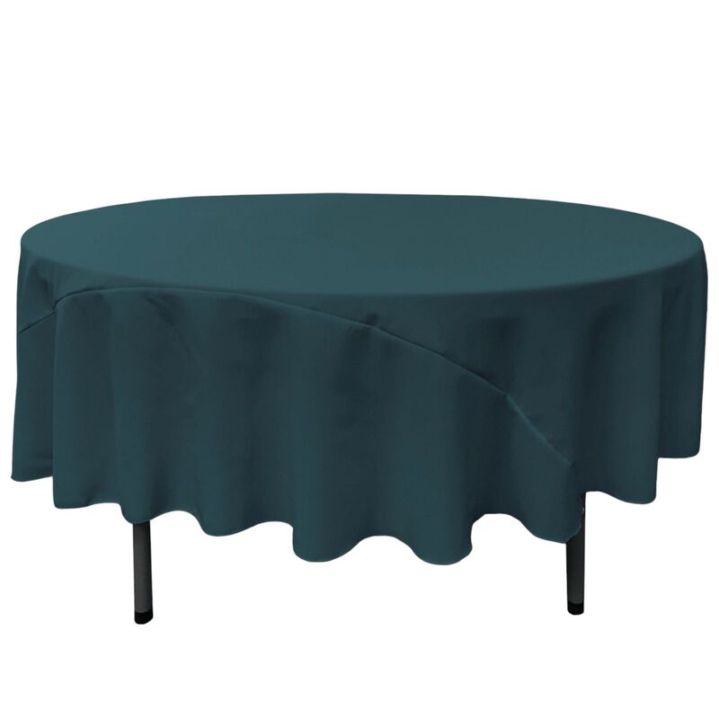 Round Polyester Poplin Tablecloth for Weddings, Parties and Banquet Use image number 0
