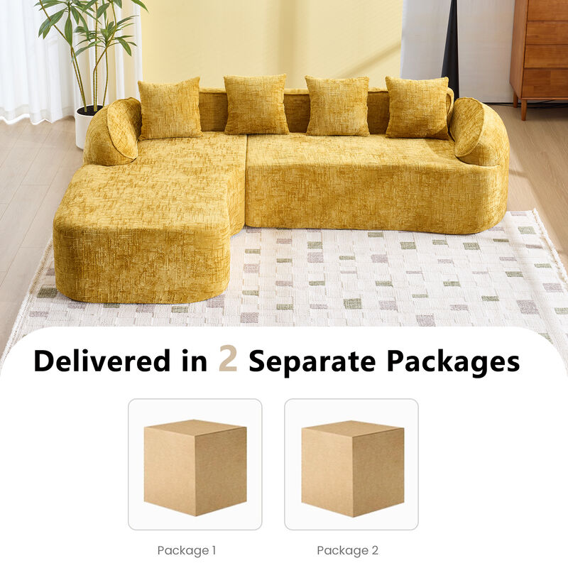 TATEUS L-shaped high-elastic sponge compressed sofa