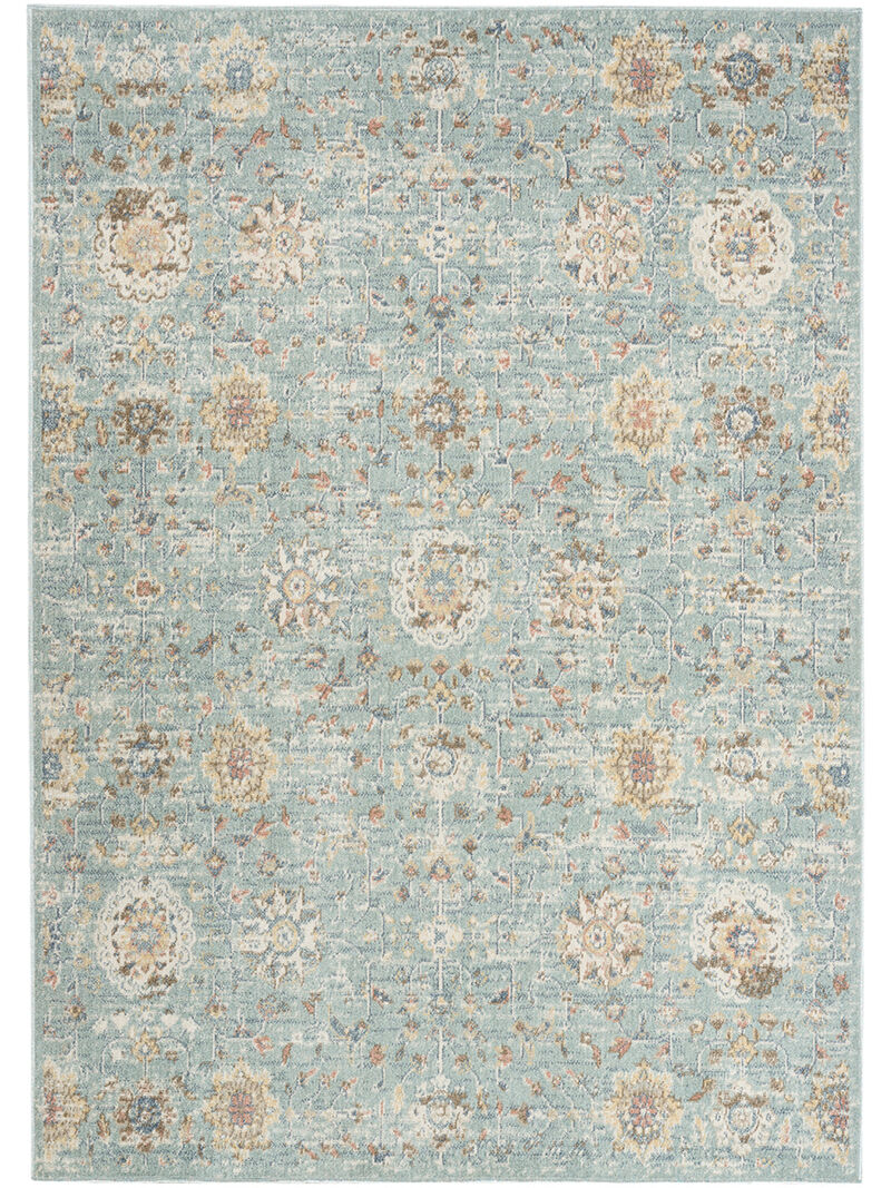 Washable Decor WSD14 Blue 6'7" x 9' Rug