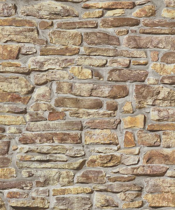 The Bricks And More Stone Symphony Motif Silver Grey Wallpaper BB51125