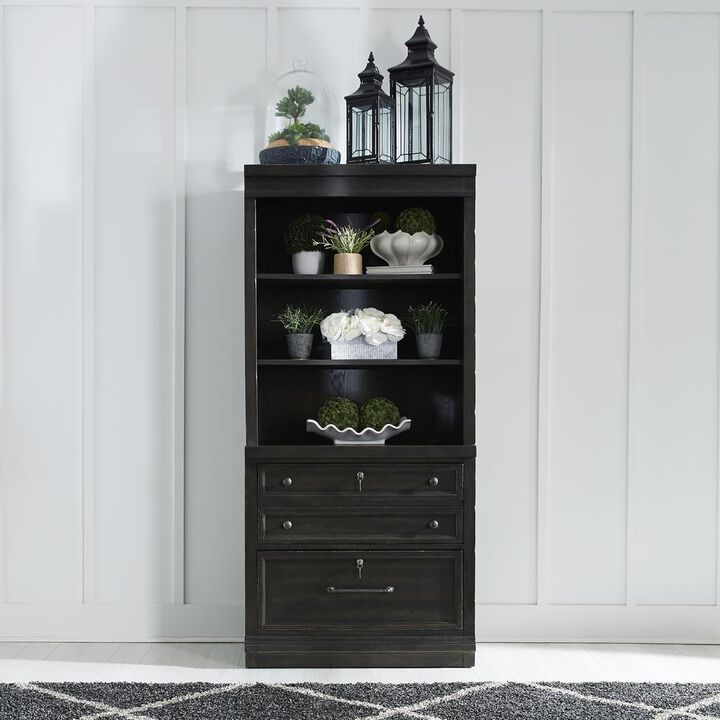 Liberty Furniture 2 Piece Hutch & Cabinet Set in Chalkboard