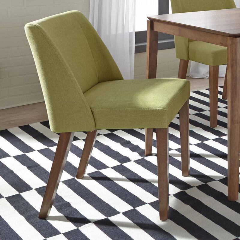 Liberty Furniture Space Savers Nido Chair - Green (RTA)-Set of 2 in Satin Walnut image number 1