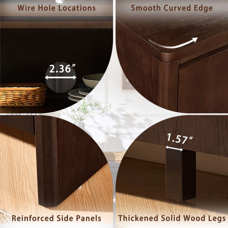 Debnul Wood 4-Door Buffet image number 5
