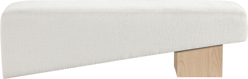 Meridian Furniture Alora Cream Fabric Bench