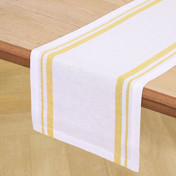 Linen Table Runner - French Stripe