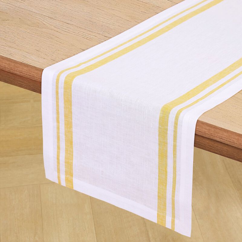 Linen Table Runner - French Stripe image number 1