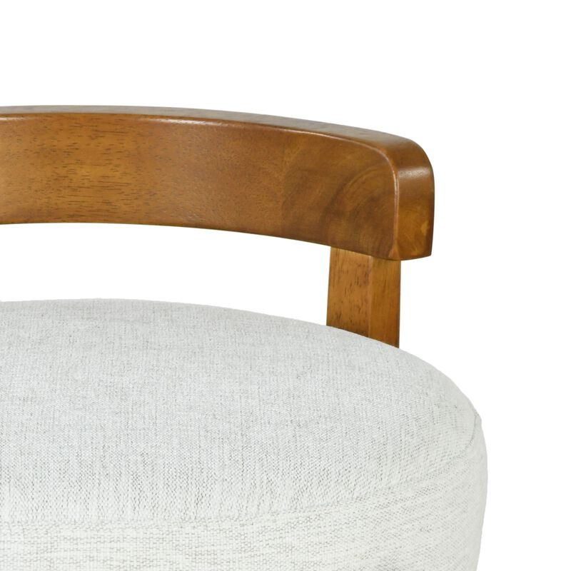 Christopher Knight Home Carita Indoor Rubberwood Low Back Upholstered Barstools (Set of 2) image number 7
