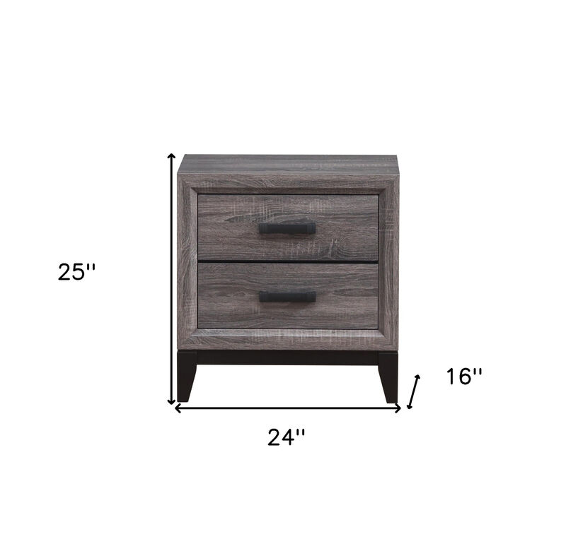 Modern Nightstand with 2 Drawers – Stylish Bedside Storage Table
