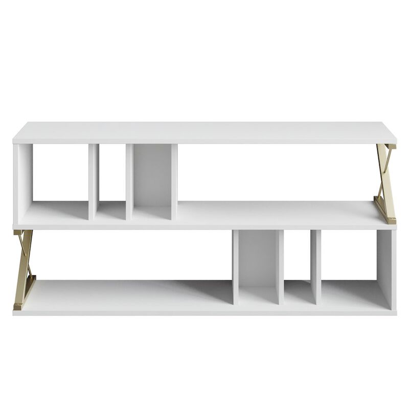 Decorotika Termas Tv Stand - White & Gold