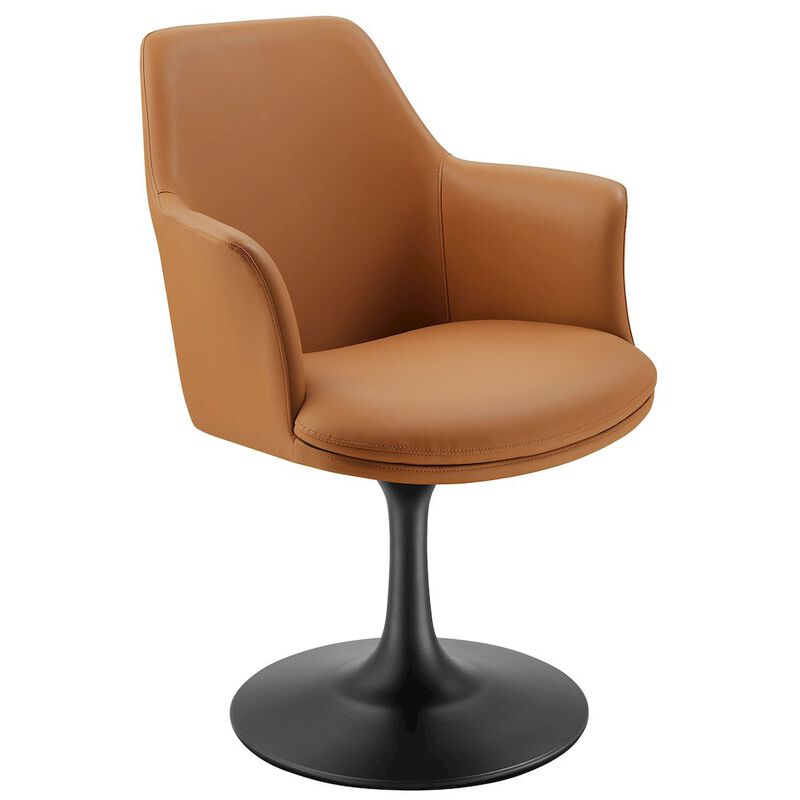 Lippa Swivel Dining Vegan Leather Armchair image number 0