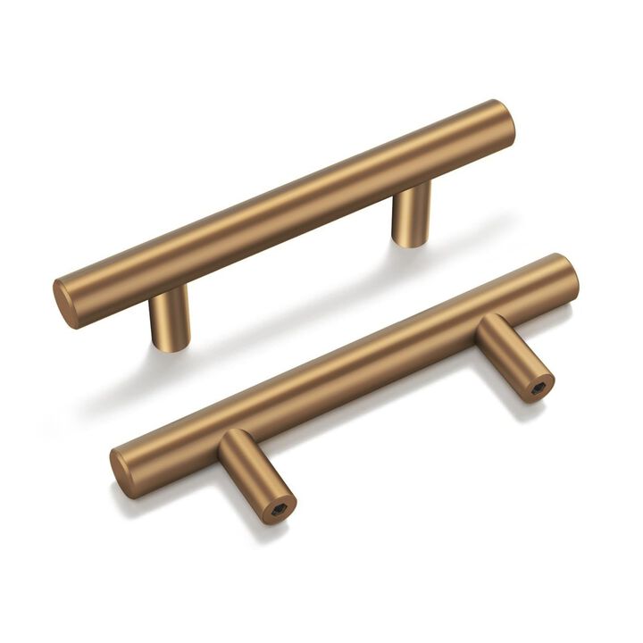 goldenwarm 5 Pack Champagne Bronze Cabinet Pulls Bronze Drawer Pulls 2-1/2 inch(64mm) Champagne Drawer Handles Brushed Gold Cabi