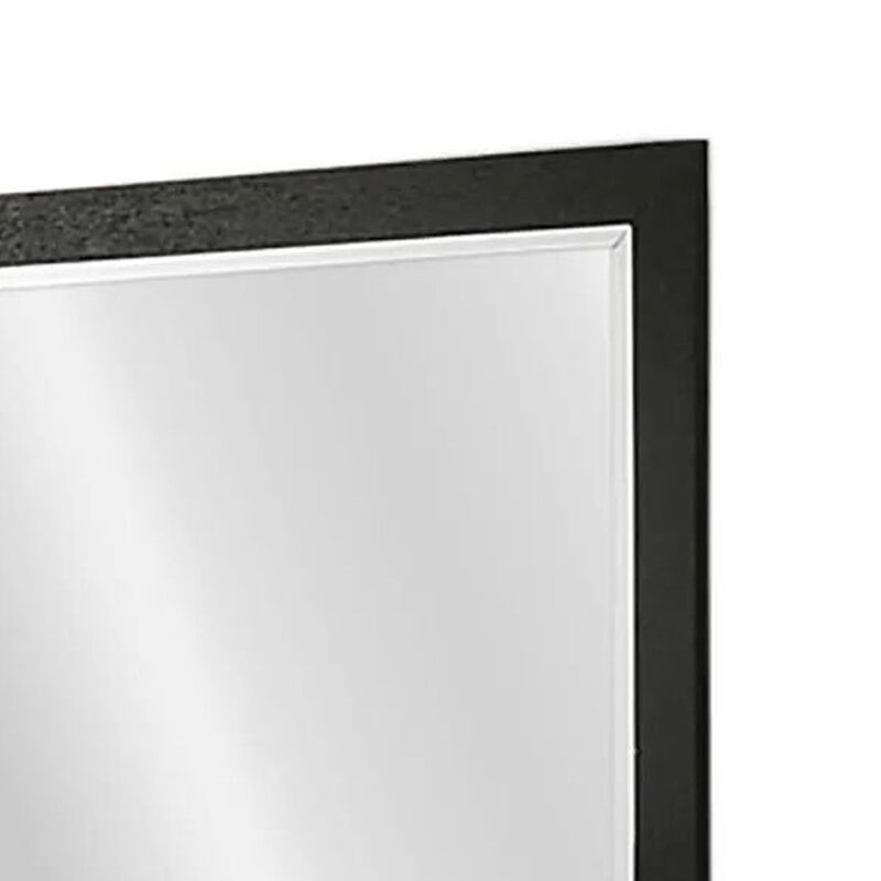 Portrait Dresser Mirror, Black, Rubberwood, 36x40 Wide Frame Profile image number 2