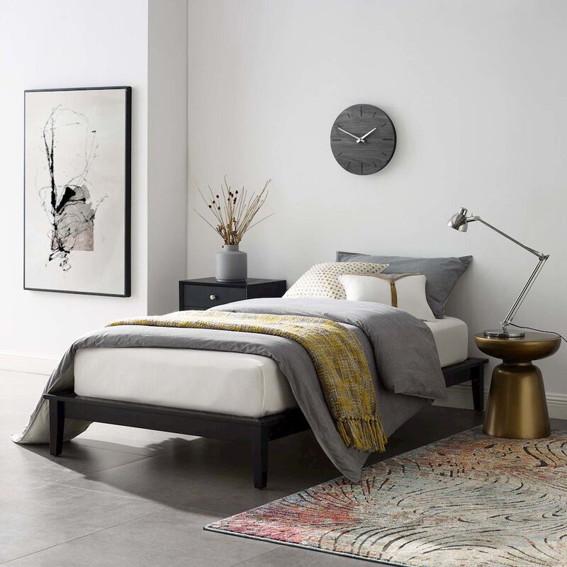 Lodge Wood Twin Platform Bed Frame image number 1