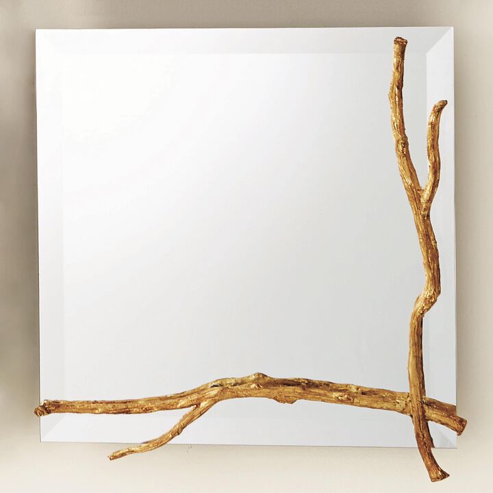 Twig Mirror Small Gold