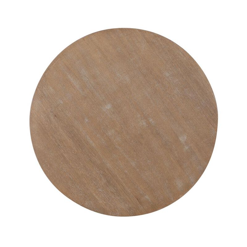 Linon Avalon Light Natural Brown Round Table image number 3