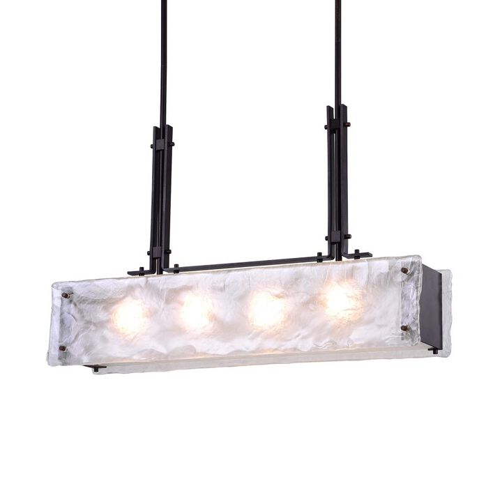Assunta 4 Light Chandelier With Black Finish