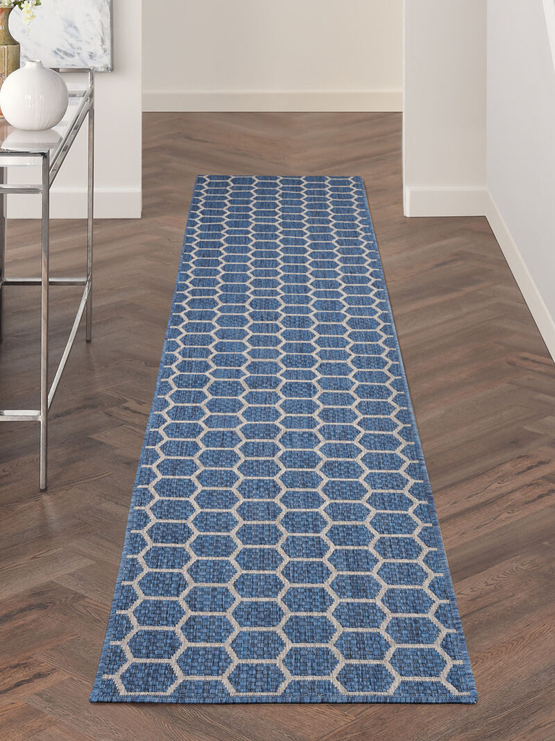 Twist Reversible TWS01 Blue 2'2" x 12' Rug