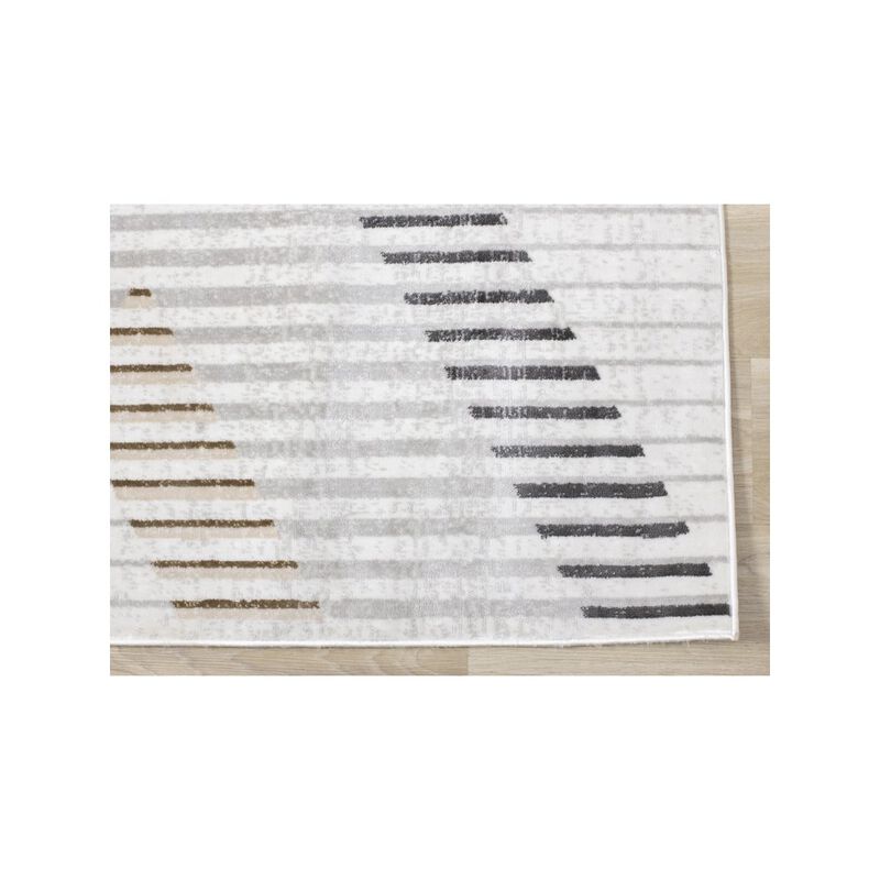 Novelle Home Washable Distressed Brown Cream Indoor Area Rug, 5'3 x 7'7 image number 2