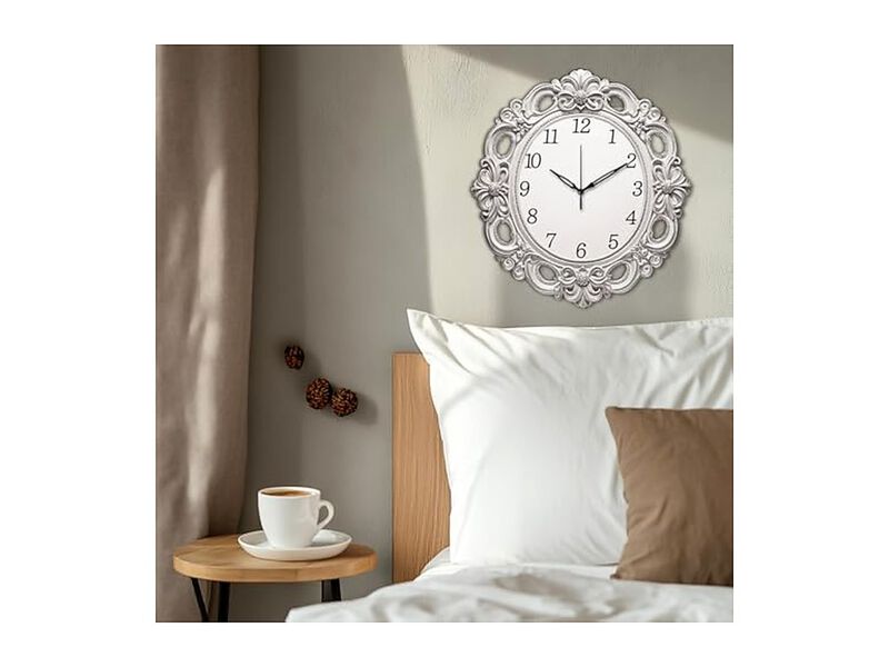 Retro Irregular Shape Flat Printed Wall Clock 5 Inch Silent Non Ticking image number 3