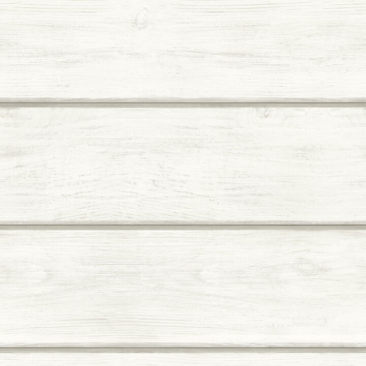 Cassidy White Wood Planks Wallpaper (Set of 2)