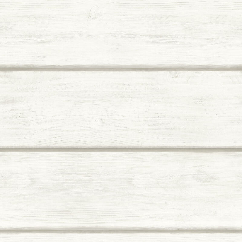 Cassidy White Wood Planks Wallpaper (Set of 2) image number 0