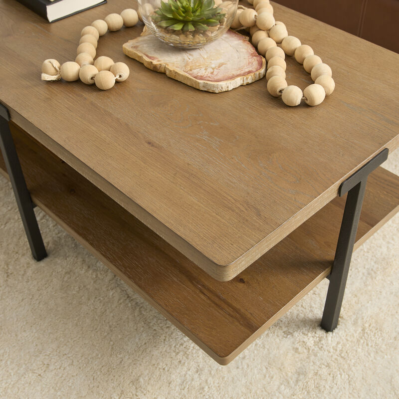 Millwork Brown Rectangular Coffee Table