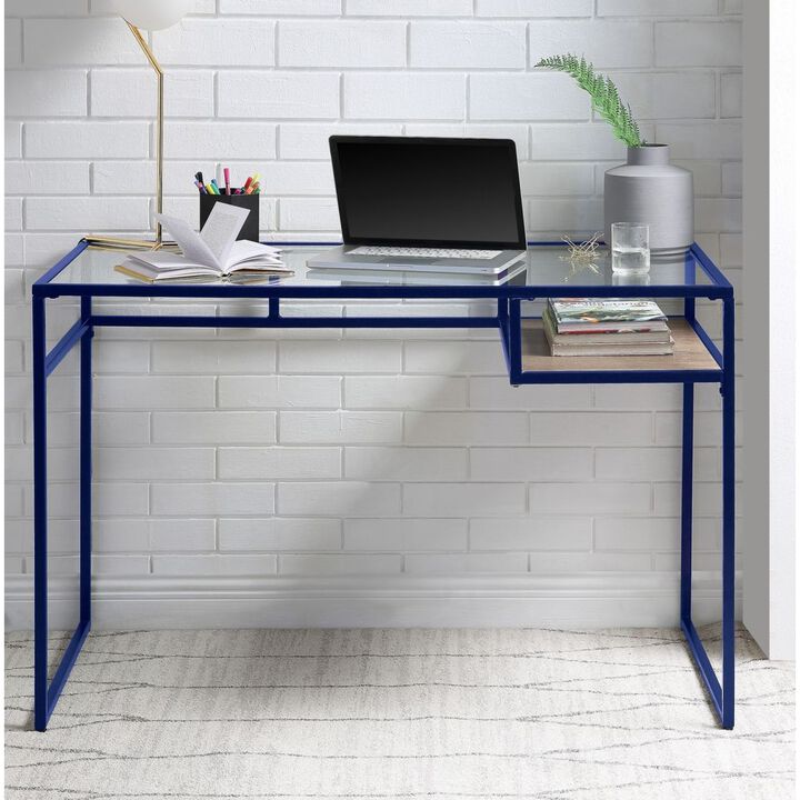 Yasin Desk, Blue & Glass 92586