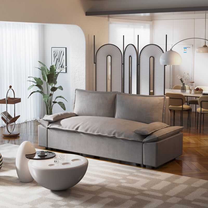 Merax Multi-Functional Velvet Sleeper Sofa Bed