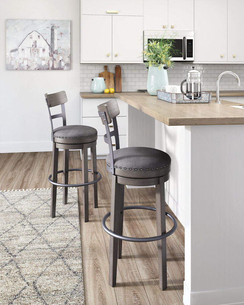 Caitbrook Counter Height Swivel Bar Stool with Contoured Backrest image number 1