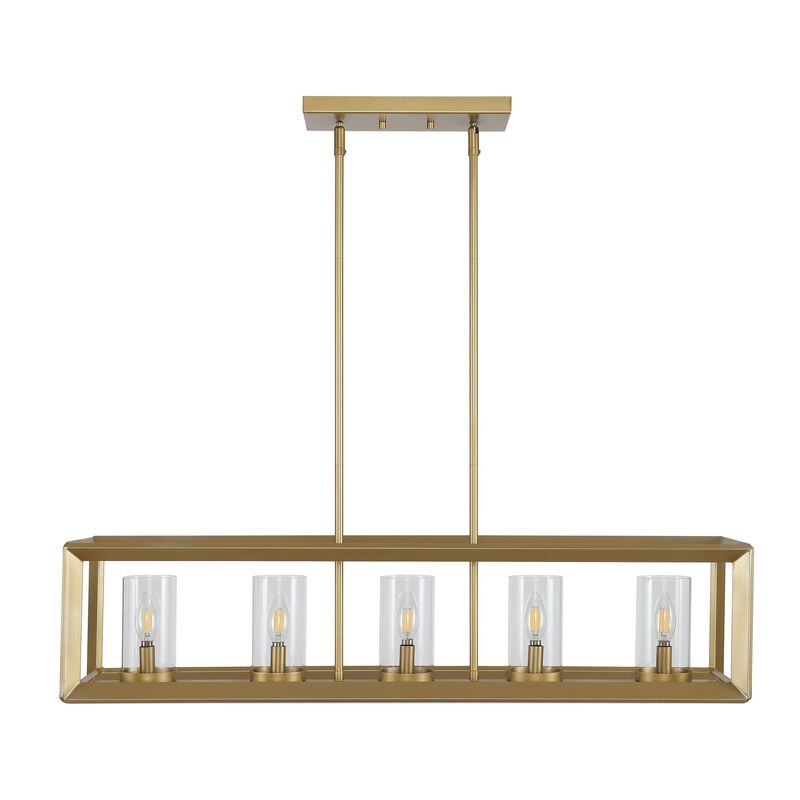 Anna Linear Metal/Glass LED Pendant