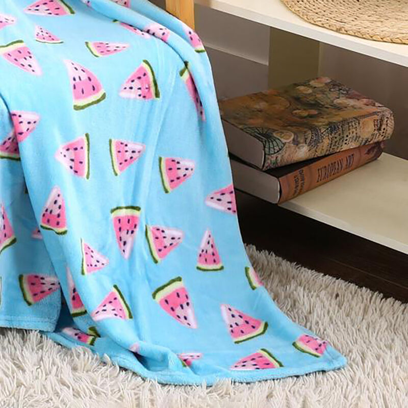 Plazatex Holiday Watermelon Design Micro Plush Throw Blanket - 50x60" Multicolor