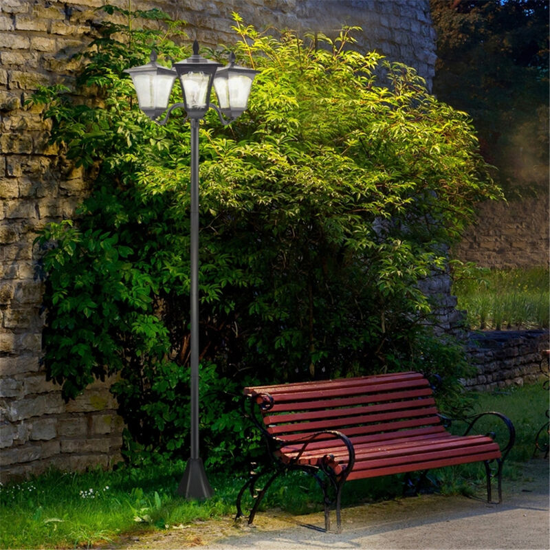 Outdoor Solar Lamp Street Light with Dusk-to-Dawn Sensor