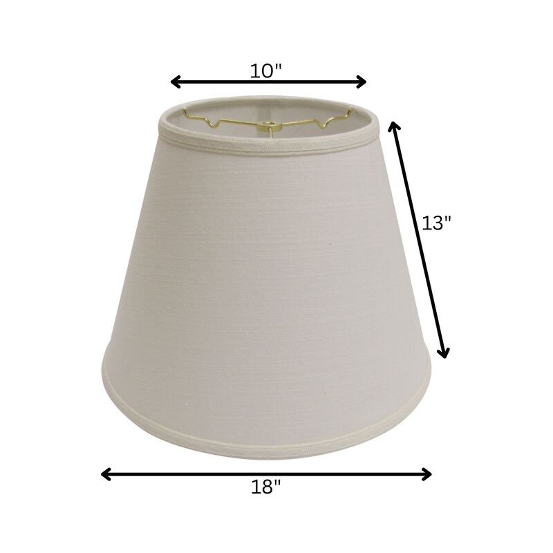 Hivvago 18" White Empire Deep Slanted Linen Lampshade
