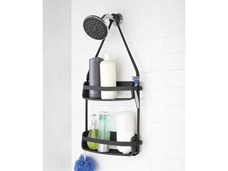 Umbra Flex Shower Storage Accessories with Patented Gel-Lock Technology Suction Cup, Caddy, Black