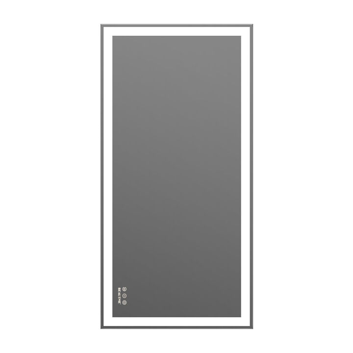 ELEMENT ACE 48x24 Inch Wall Mounted LED Bathroom Vanity Mirror with Adjustable 3 Color Lighting Anti-Fog Touch Switch Memory Function Smart Large Bathroom Mirror
