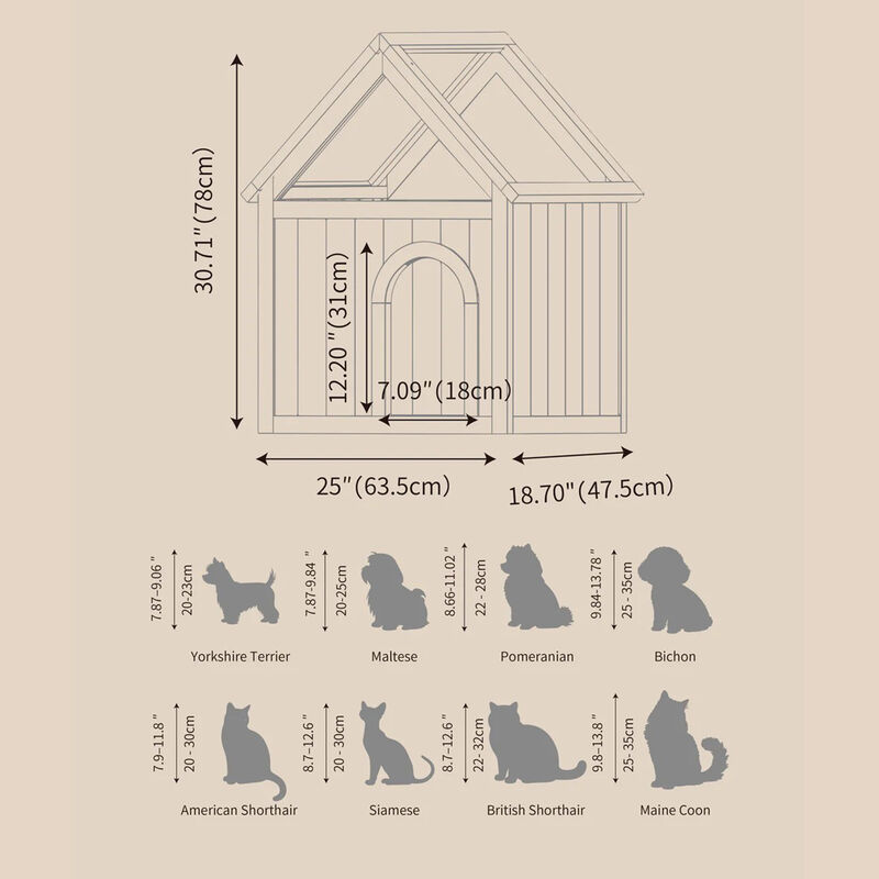 Transparent Roof Wooden Pet House with Floral Carvings Cedar Indoor Shelter for Cats & Small Dogs image number 4