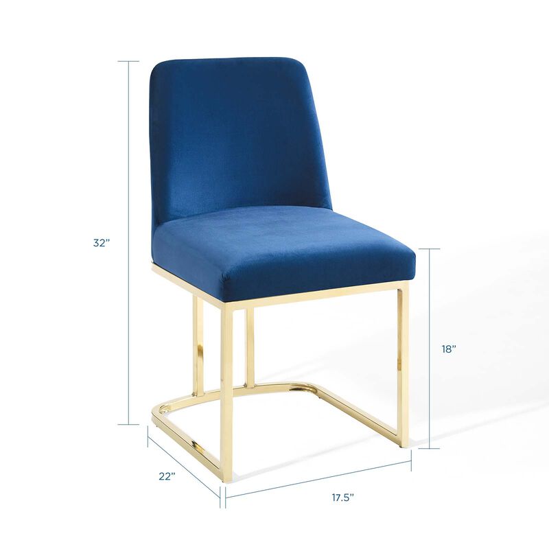 Amplify Sled Base Performance Velvet Dining Side Chair image number 3