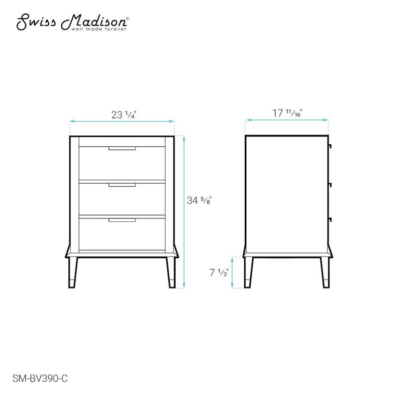 Hugo 24" Bathroom Vanity Cabinet image number 6