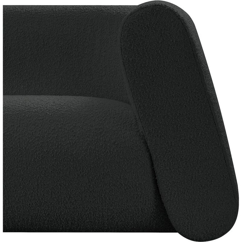 Meridian Furniture Abbington Black Boucle Fabric Loveseat