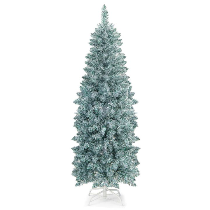 Hivvago 5/6/7 FT Pre-lit Artificial Christmas Tree with Multi-color LED Lights