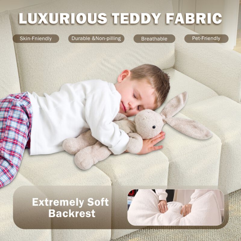 Rerjeb Teddy 3-in-1 Convertible Sleeper Sofa Bed image number 7