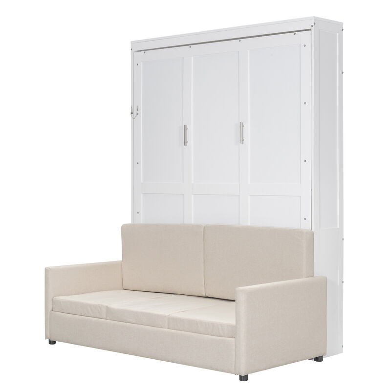 Whisen Queen Size Murphy Bed Wall Bed with Cushion