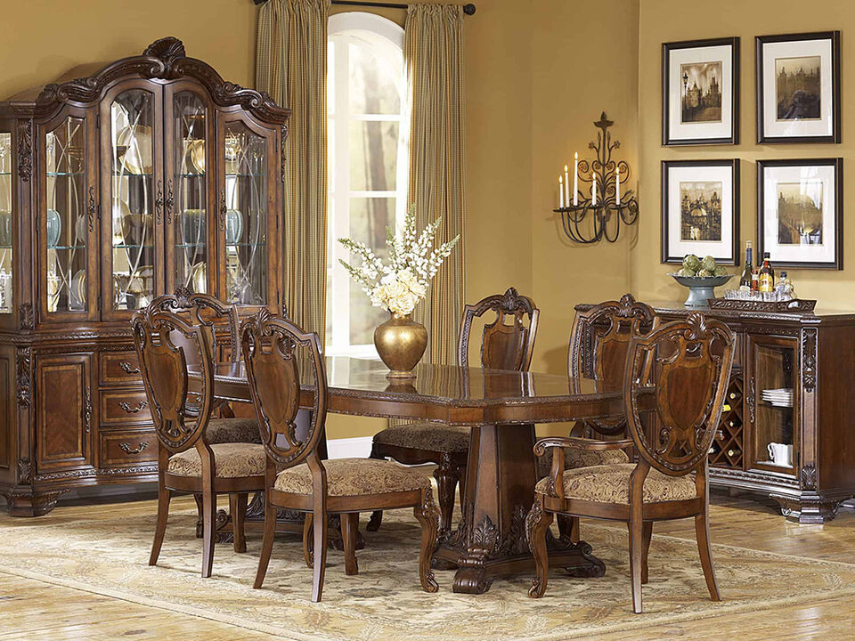 Old World Double Pedestal Dining Table