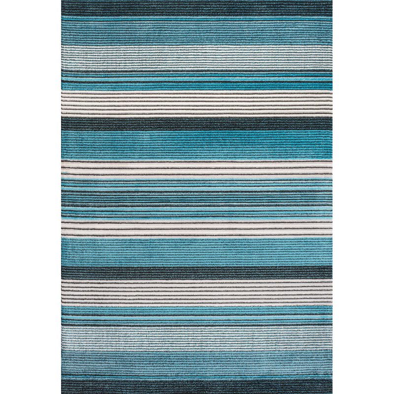 Duxbury Gradient Ticking Striped Area Rug