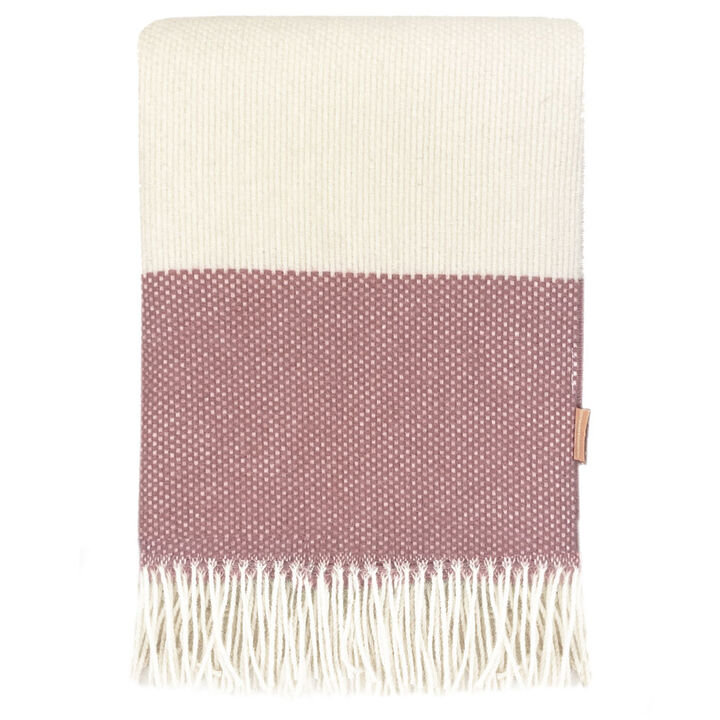Festivity wool throw dawn pink