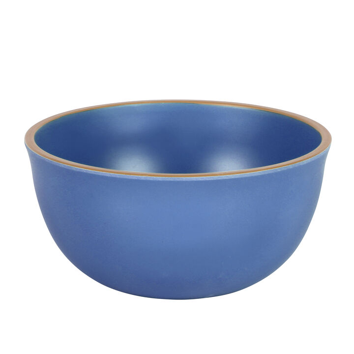 Gibson Home Rockabye 4 Piece 6.1 Inch Melamine Cereal Bowl Set in Blue