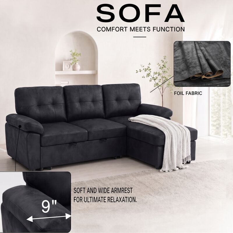 TATEUS  L-Shaped Pull-Out Sectional Sofa image number 7