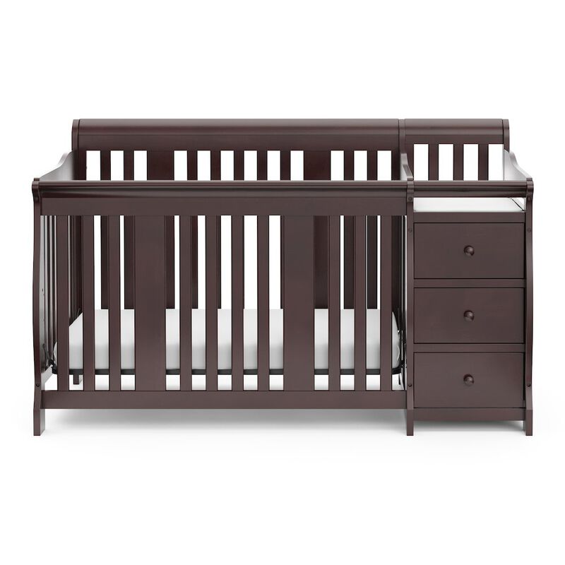 Storkcraft Portofino 4-in-1 Convertible Crib and Changer - Espresso