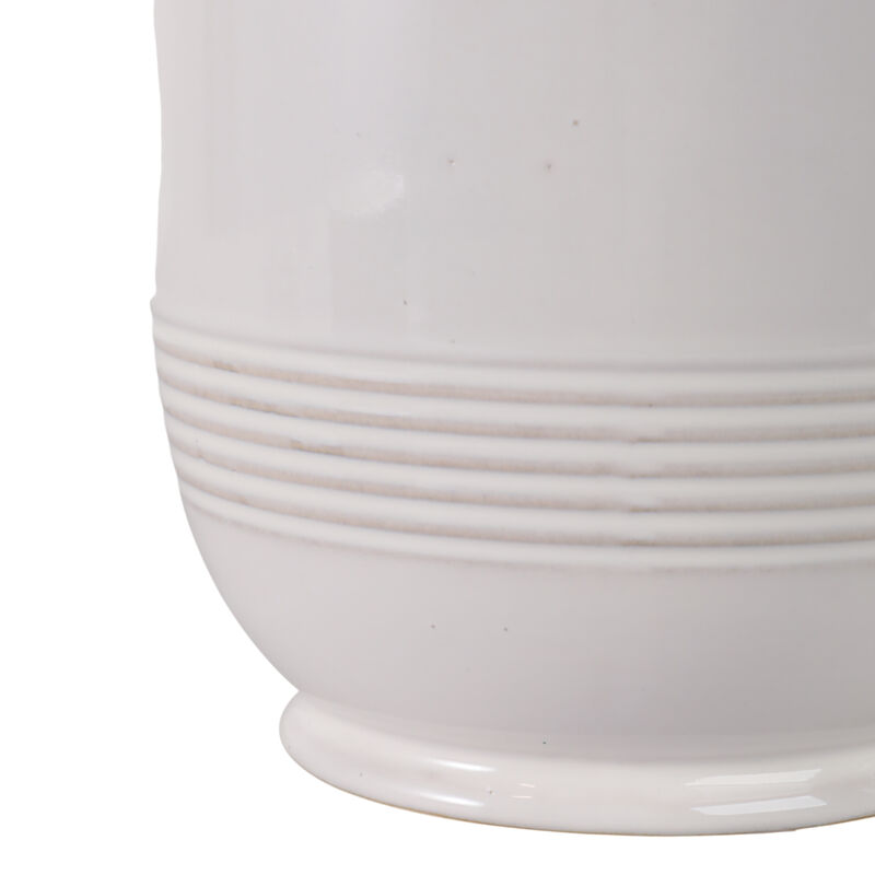 S/2 6/8" Fluted Planters, Ivory image number 4